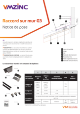 Notice de pose raccord sur mur G3